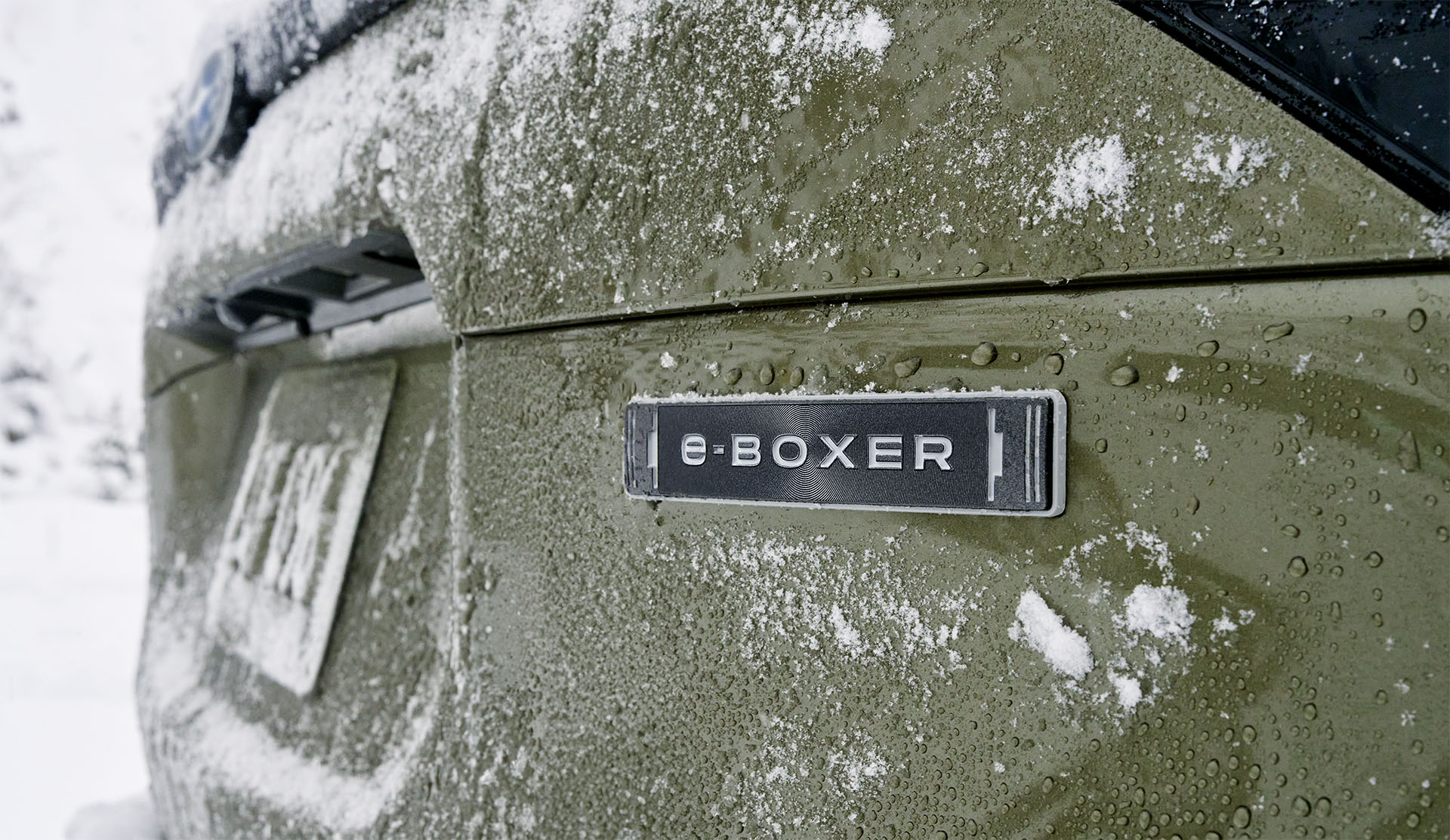 Closeup of the e-BOXER badge.